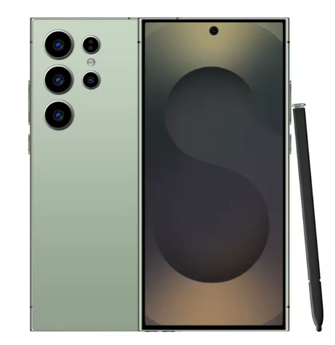 S27 Ultra Global Edition Facial Recognition Function Smartphone 7.3inch HD Screen RAM 8GB+256GB ROM (Green) Smartphone smp