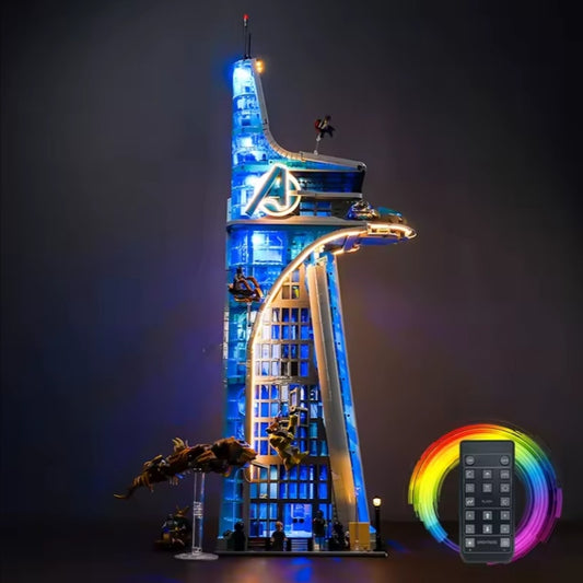 Remote Control LED Lighting Avengers Tower Building Blocks Set Toys tys bbs