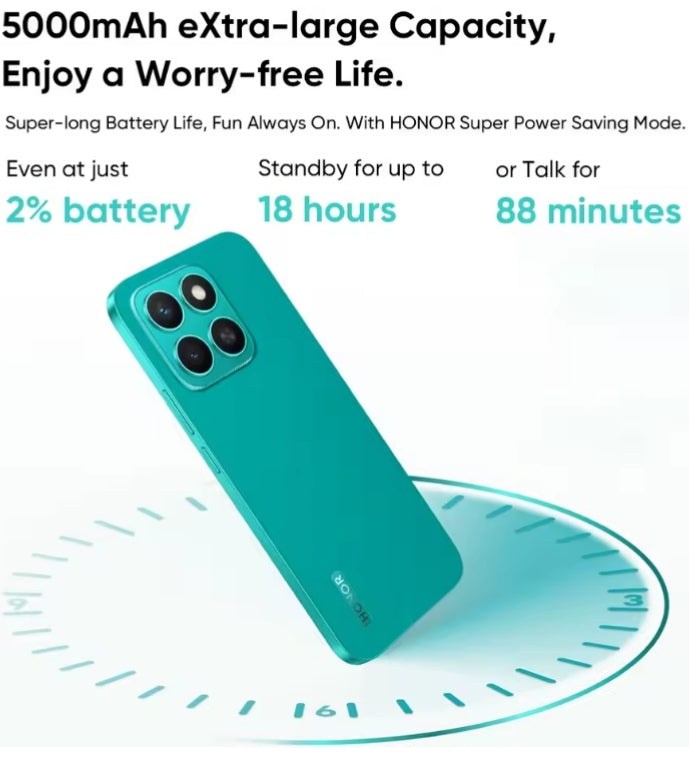 Honor X8C Global Version Waterproof Smartphone Snapdragon 685 Screen 6.7inch RAM 8GB+512GB ROM SuperCharge (Black) Smartphone smp