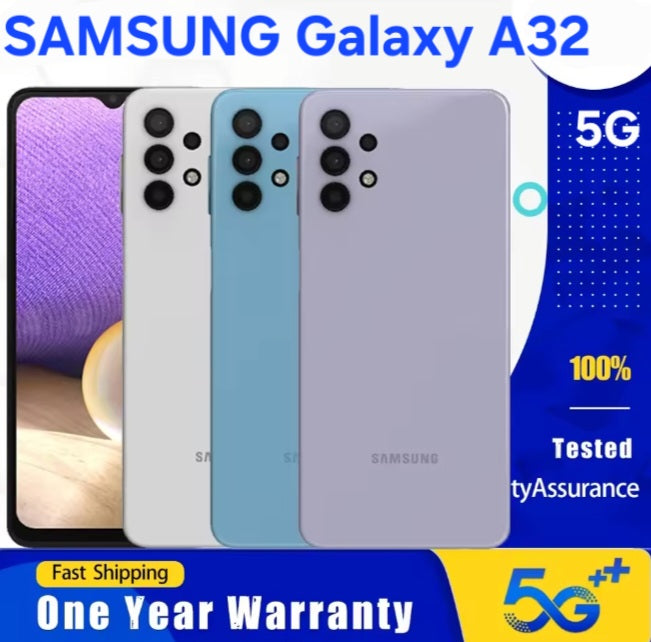 Samsung Galaxy A32 5G Korean Version Black Smartphone Dust Water & Scratch Resistant HD Screen Super/Fast Charging Smartphone. smp
