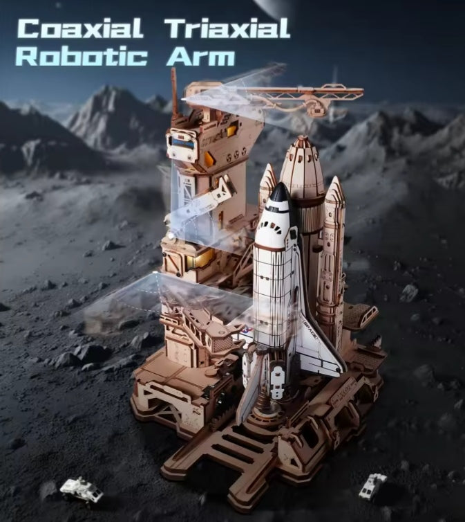 ROKR Space Shuttle Moving Rocket Launch Building Set tys bbs