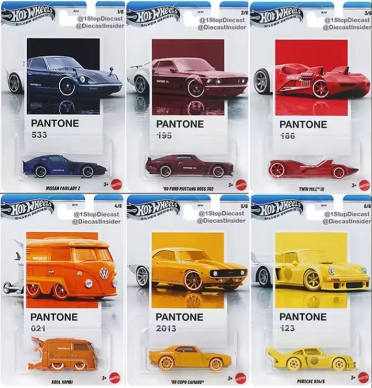 Hot Wheels Pantone Model 6 Piece Set Toy Cars tys crs