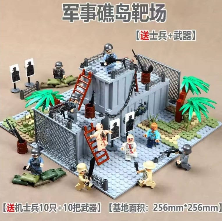 Special Forces Fortress Military Base Headquarters Building Blocks Set Toys tys bbs