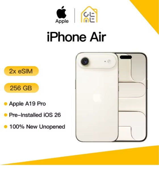 Apple iPhone Air Light Gold Smartphone Dust Water & Scratch Resistant HD Screen Super/Fast Charging Smartphone (256GB ROM). smp