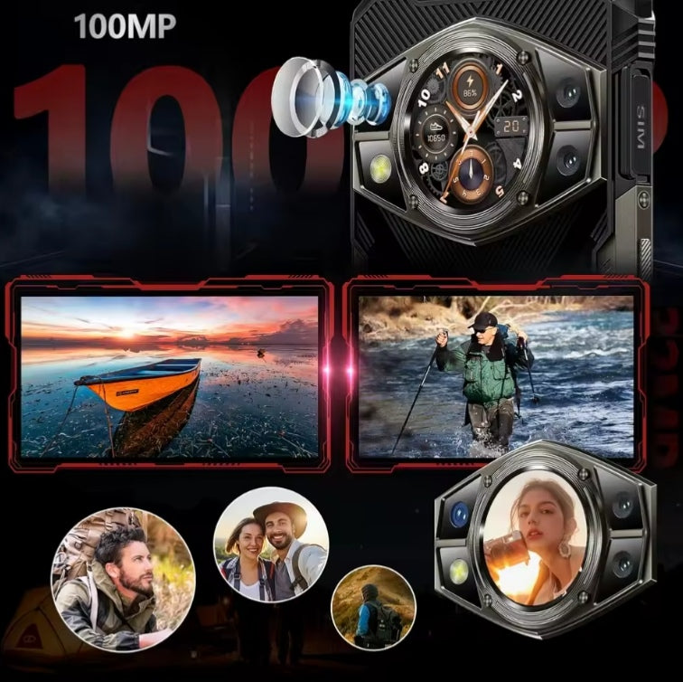 CUBOT KingKong AX Rugged Waterproof Smartphone Global Version HD Screen Android 14 Super/Fast Charging (Black) Smartphone smp