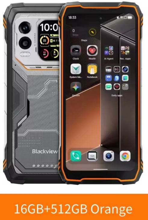 Blackview XPLORE 1 Pro Rugged 5G Android 15 Smartphone Thermal Imaging Backed By FLIR 6.78inch 2.4K HD Screen RAM 16GB+512GB ROM Global Version (Orange) Smartphone smp