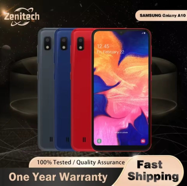 Samsung Galaxy A10 Global Version Black Smartphone Dust Water & Scratch Resistant HD Screen Super/Fast Charging Smartphone. smp