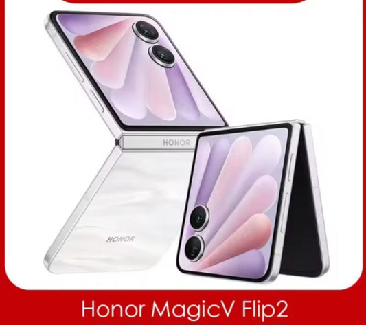 Honor Magic V Flip2 Chinese Version White Smartphone Facial Recognition & Fingerprint Unlock Function Dust Water & Scratch Resistant HD Screen Super/Fast Charging (RAM 12GB+1TB ROM) Smartphone. smp