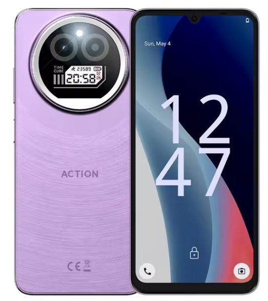 IIIF150 Action A5Pro 6.8inch HD+ Global Version Android 15 8GB RAM 256GB ROM (Dreamy Purple) Smartphone smp