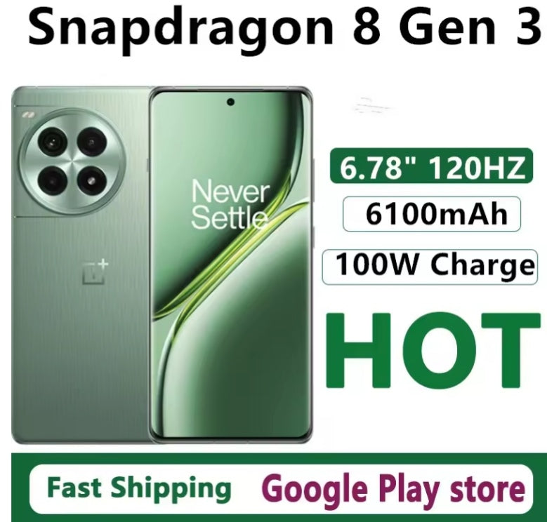 One plus Ace 3 Pro Snapdragon 8 Gen 3 Chinese Version Smartphone Android 14 Fingerprint Unlock Function 6.78inch Screen RAM 12GB+256GB ROM (Green) Smartphone smp
