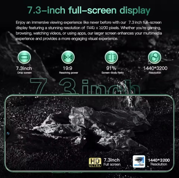 2025 New 5G Pova 6 Pro 7.3inch Android Global Edition 8GB+256GB (Black) Smartphone smp