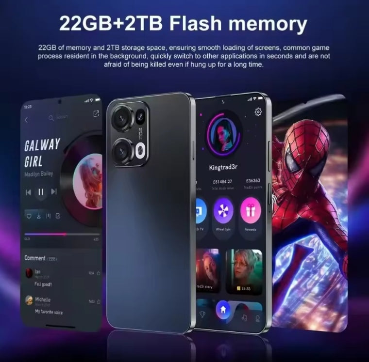 HOT 2025 NEW Reno13 Pro 5G Android Global Version 22GB+2TB (Black) Smartphone smp