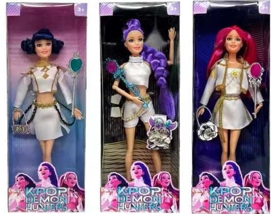 KPop Demon Hunters Character Figures, Dolls, 3 Piece Set dll tys