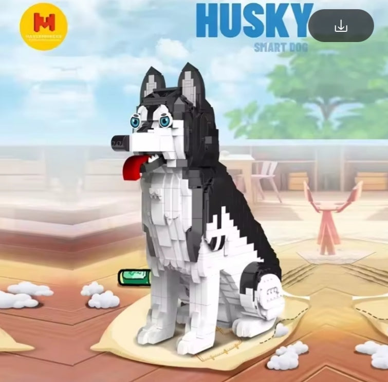 Children's Educational Husky Building Block Set Toys (no box) tys bbs