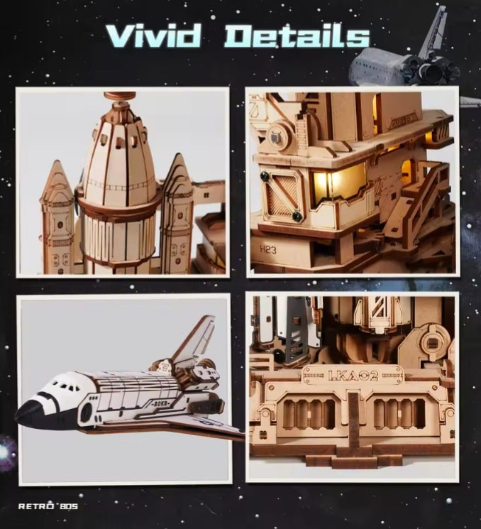 ROKR Space Shuttle Moving Rocket Launch Building Set tys bbs