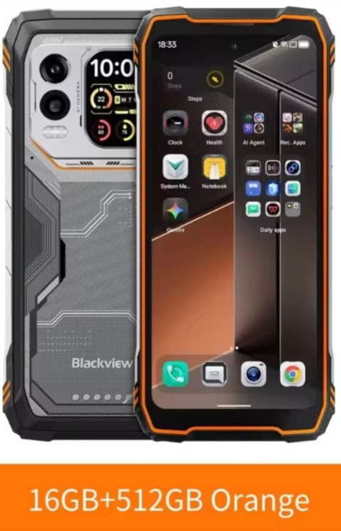 Blackview XPLORE 1 Pro Rugged 5G Android 15 Smartphone Backed By FLIR 6.78inch 2.4K HD Screen RAM 16GB+512GB ROM Global Version (Orange) Smartphone smp