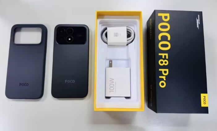 Xiaomi Poco F8 Pro 5G Global Version Silver Smartphone Facial Recognition & Fingerprint Unlock Function Dust Water & Scratch Resistant HD Screen Super/Fast Charging (RAM 12GB+256GB ROM) Smartphone. smp