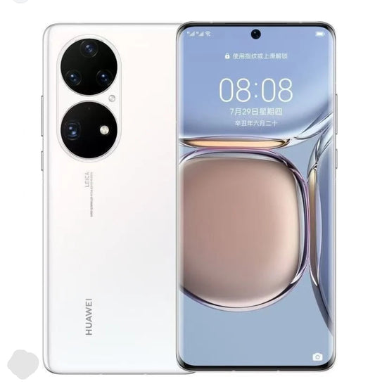Huawei P50 Pro 4G SmartPhone Chinese Version Facial Recognition & Fingerprint Unlock Function Dust Water & Scratch Resistant HD Screen Super/Fast Charging (RAM 8GB+256GB ROM) (White) Smartphone smp