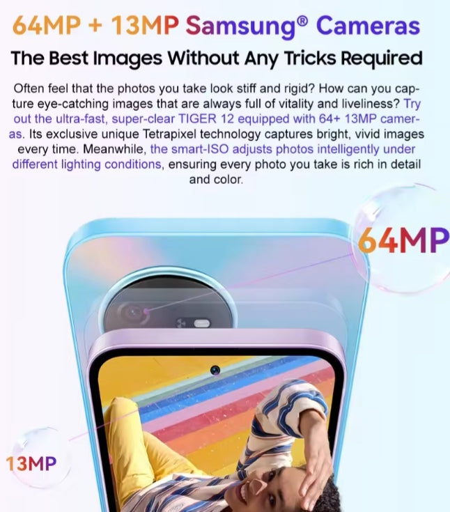 Blackview OSCAL TIGER 12: 6.78inch Android 12GB+256GB (Cloud wing Grey) Smartphone smp