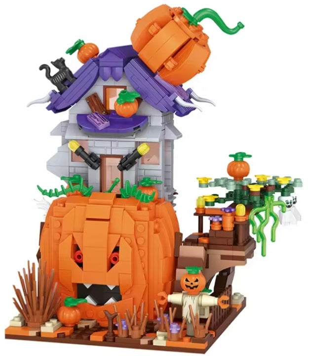 Children's Educational Pumpkin House Building Blocks Set Toys (no box) tys edc bbs