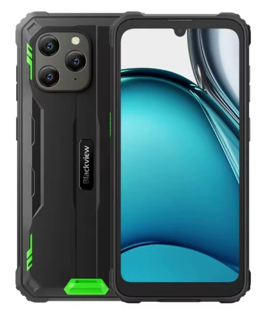 Blackview BV5300 Plus Rugged 4G Android 13 Smartphone 6.1inch HD Screen (Green) Smartphone + FREE Bluetooth Earphones + FREE US Plug Adapter + FREE Gift. smp