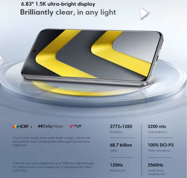 Xiaomi Poco M8 Pro 5G Global Version Black Smartphone Facial Recognition & Fingerprint Unlock Function Dust Water & Scratch Resistant HD Screen Super/Fast Charging (RAM 8GB+256GB ROM) Smartphone + FREE Gift. smp