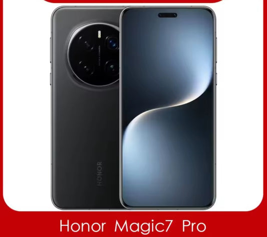 Honor Magic 7 Pro Chinese Version Black Smartphone Facial Recognition & Fingerprint Unlock Function Dust Water & Scratch Resistant HD Screen Super/Fast Charging (RAM 12GB+256GB ROM) Smartphone + FREE 2pc film. smp