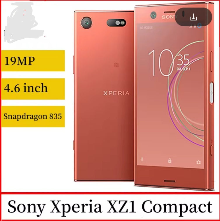 Sony Xperia XZ1 Compact 4G LTE Waterproof Dustproof Scratchproof Smartphone Global Version HD Screen Super/Fast Charging (Black) Smartphone smp