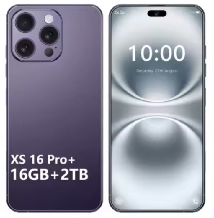 XS 16 Pro+ 22GB+2TB 7.3inch HD 4G 5G Android (Purple) Smartphone smp