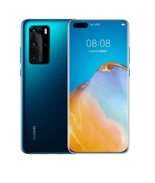Huawei P40 Pro 5G Chinese Version Blue Smartphone Facial Recognition & Fingerprint Unlock Function Dust Water & Scratch Resistant HD Screen Super/Fast Charging (RAM 8GB+128GB) Smartphone + FREE Earphones. smp