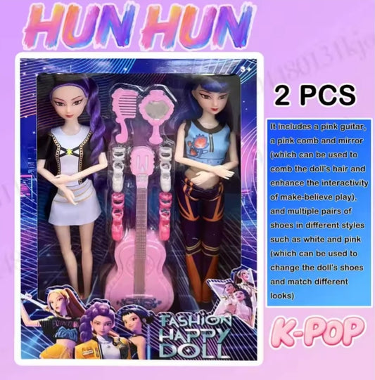 KPop Demon Hunters Character Figures, Dolls, 2 Piece Set dll tys