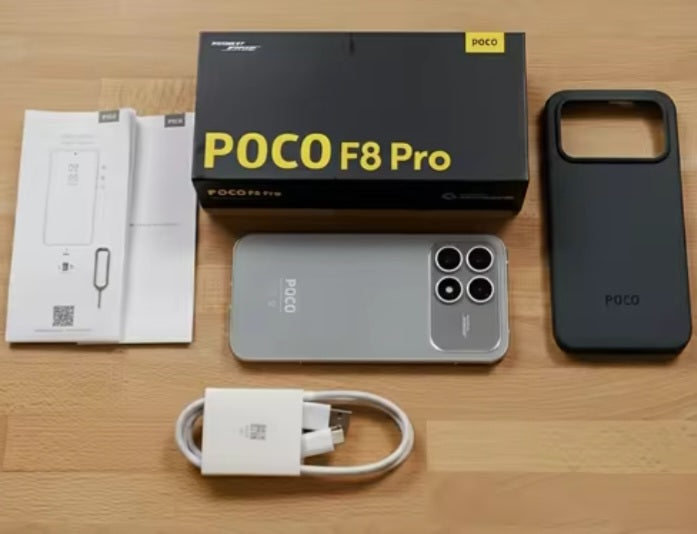 Xiaomi Poco F8 Pro 5G Global Version Silver Smartphone Facial Recognition & Fingerprint Unlock Function Dust Water & Scratch Resistant HD Screen Super/Fast Charging (RAM 12GB+256GB ROM) Smartphone. smp