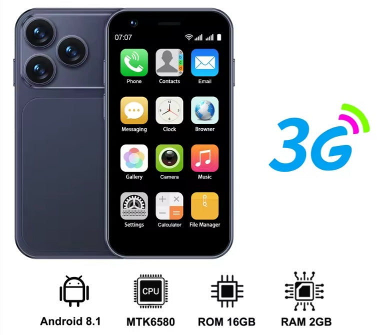 SERVO 18SE Mini Android 3G Smartphone Face Unlock Function RAM 2GB+16GB ROM (Blue) Smartphone smp