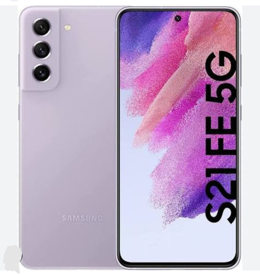Samsung Galaxy S21 FE 5G Smartphone Facial Recognition & Fingerprint Unlock Function Dust Water & Scratch Resistant HD Screen Super/Fast Charging (128GB Full Set) (Lavender) Smartphone smp