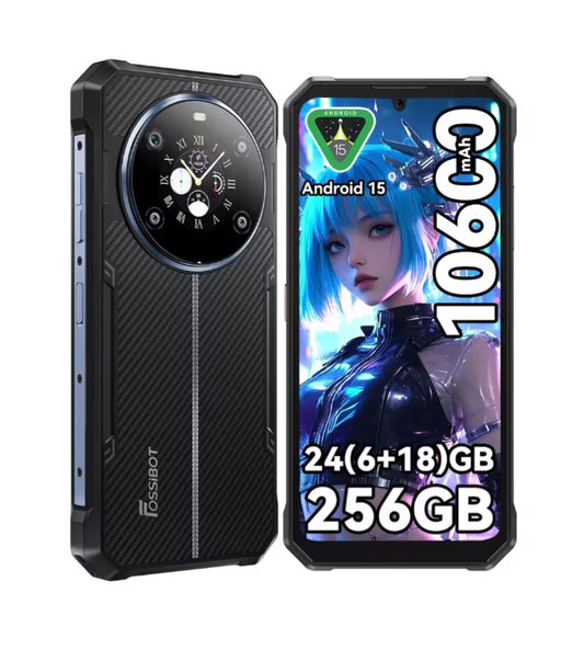 FOSSIBOT F109 S Rugged Global Version Smartphone Facial Recognition & Fingerprint Unlock Function Dust Water & Scratch Resistant HD Screen Super/Fast Charging Smartphone smp