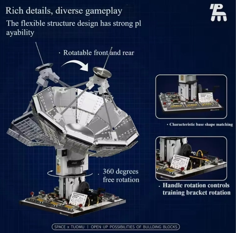 Home Decor Space Signal Receiving Base Building Blocks Set Toys (with box) tys bbs