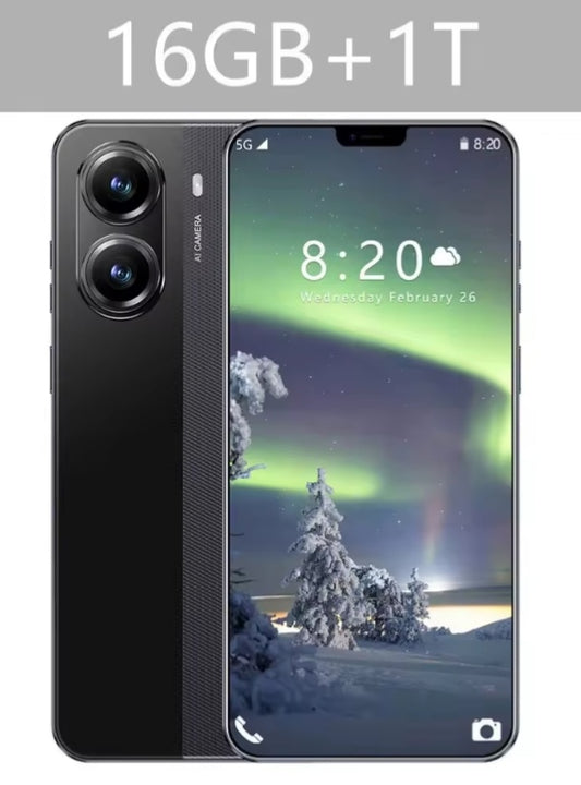 NEW X7 Pro 7.0 HD Global Edition 16GB 1TB Android Facial Recognition Function (Black) Smartphone smp