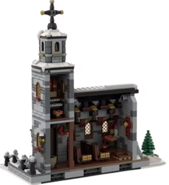 Winter Church Building Blocks Set Toys tys bbs