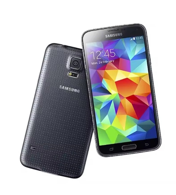 Samsung Galaxy S5 LTE Global Version Black Smartphone Dust Water & Scratch Resistant HD Screen Super/Fast Charging Smartphone. smp