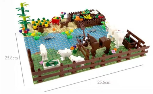 Children's Farm Scene Building Blocks Set Toys tys bbs