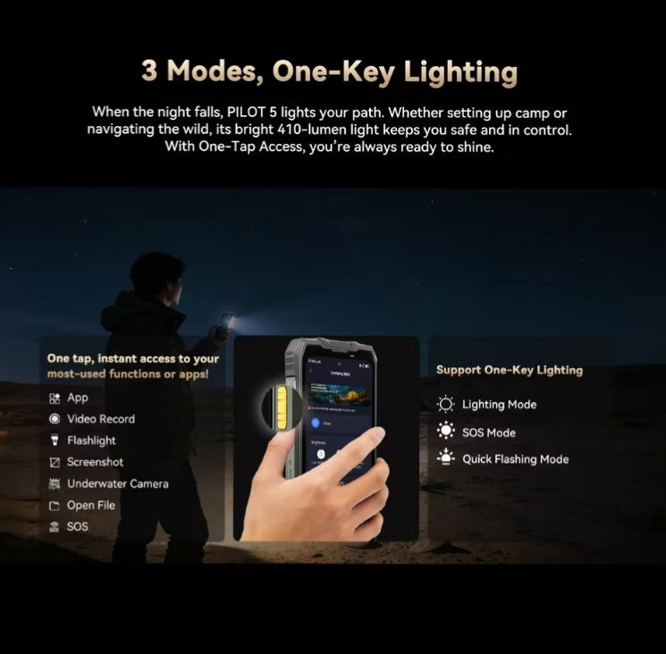 Blackview Pilot 5 Rugged Global Version Smartphone Facial Recognition & Fingerprint Unlock Function Dust Water & Scratch Resistant HD Screen Super/Fast Charging Yellow Smartphone smp