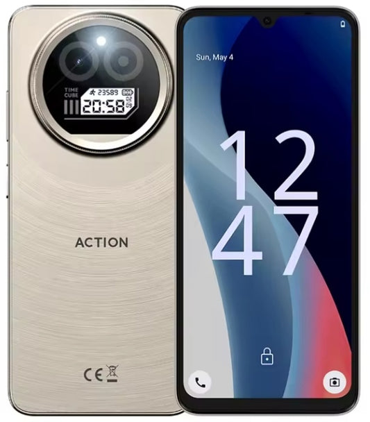 IIIF150 Action A5Pro 6.8inch HD+ Global Version Android 15 8GB RAM 256 GB ROM (Natural Titanium) Smartphone smp