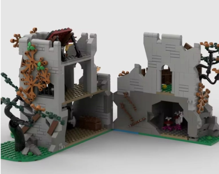 Abandoned Medieval Castle Building Blocks Set Toys tys bbs