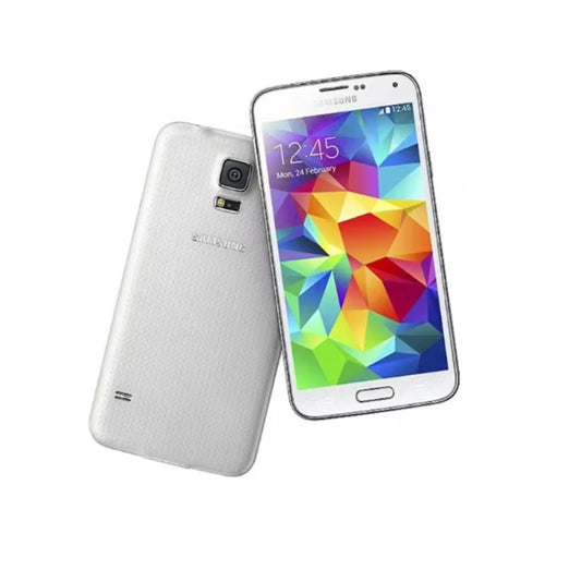 Samsung Galaxy S5 Global Version White Smartphone Dust Water & Scratch Resistant HD Screen Super/Fast Charging Smartphone. smp