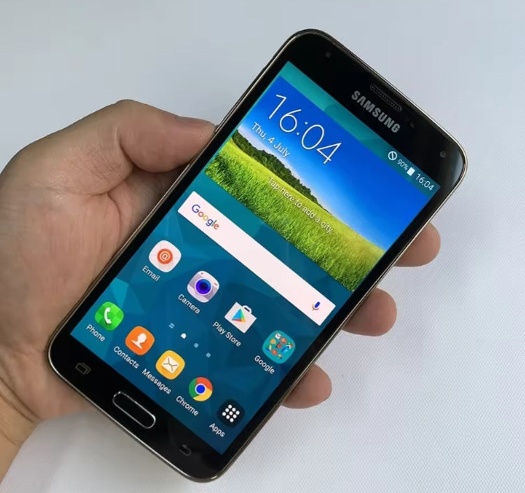 Samsung Galaxy S5 LTE Global Version Gold Smartphone Dust Water & Scratch Resistant HD Screen Super/Fast Charging Smartphone. smp