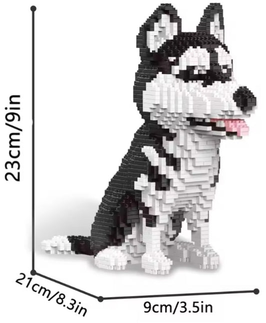 Home Decor Siberian Husky Building Block Set Toys tys bbs