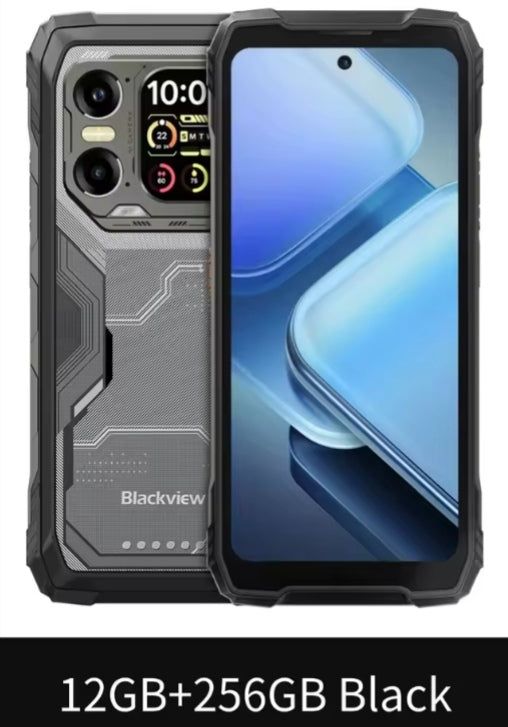 Blackview XPLORE 1 Outdoor Waterproof Rugged Android 15 Smartphone RAM 12GB+256GB ROM Global Version (Black) Smartphone + FREE TWS Airbuds200. smp