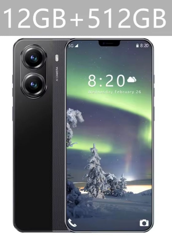 NEW X7 Pro 7.0 HD Global Edition 12GB+512GB Android Facial Recognition Function Android (Black) Smartphone smp