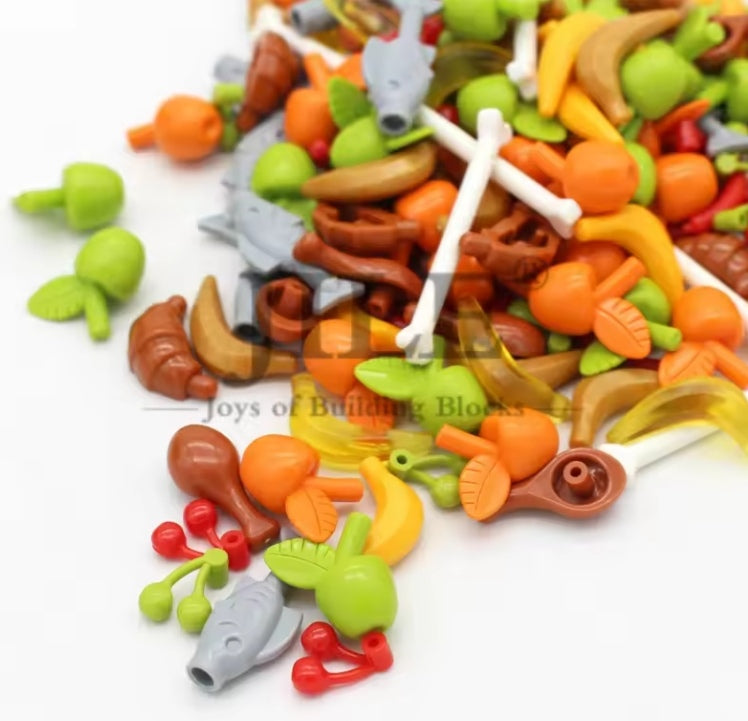 Children's Fruit/Food Building Blocks Set Toys Storage Rack bbs tys