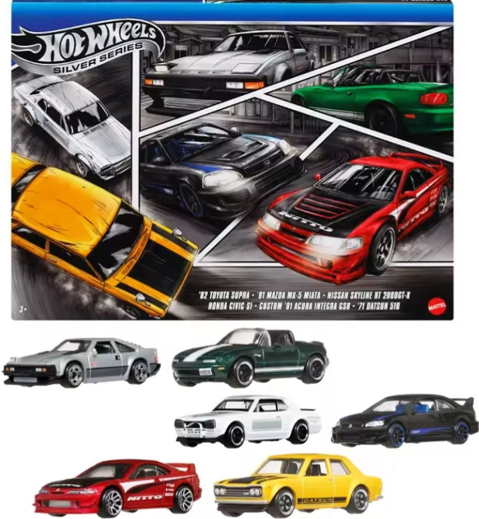 Hot Wheels Premium 6 Piece Set Toy Cars (Toy Car Make & Model Mentioned In The Picture) tys crs
